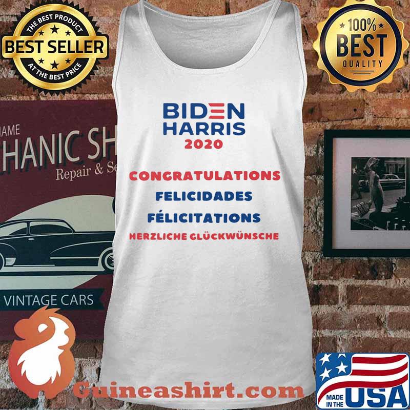 Joe biden kamala harris 2020 congratulations felicidades felicitation herliche cluckwunsche s Tank top