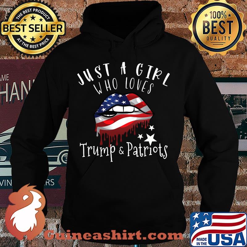 Just A Girl Who Loves Trump Patriots Kids American Flag Election Shirt Hoodie