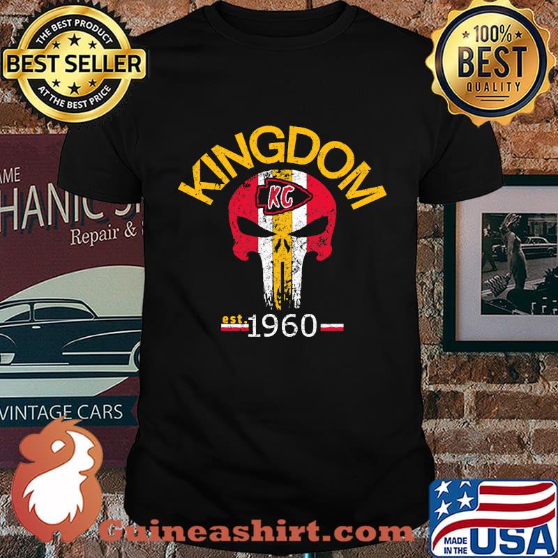 Kansas City Varsity Style Retro Football Skull Shirt