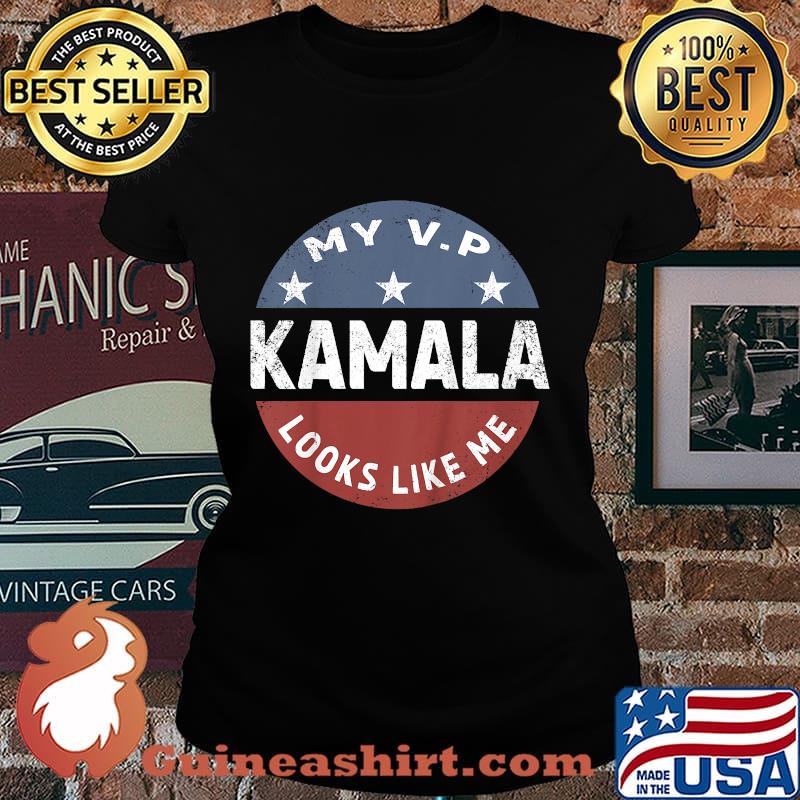 Kids my vp looks like me shirt vintage button kamala harris s Laides tee