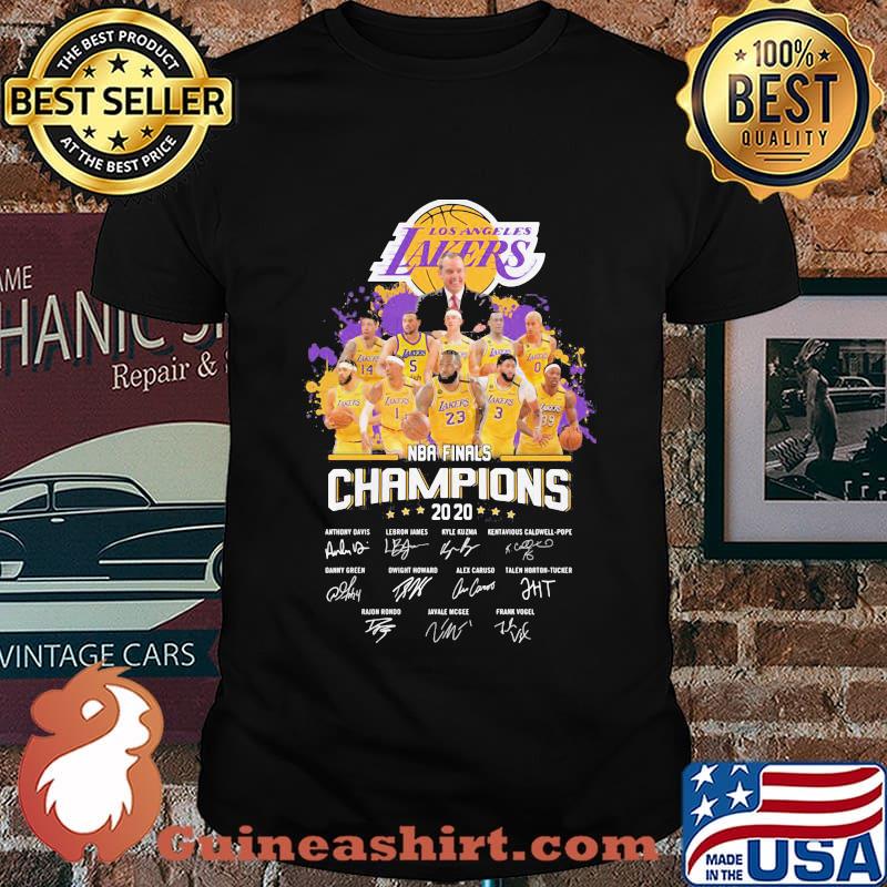 Los angeles lakers nba finals champions 2020 signatures stars shirt