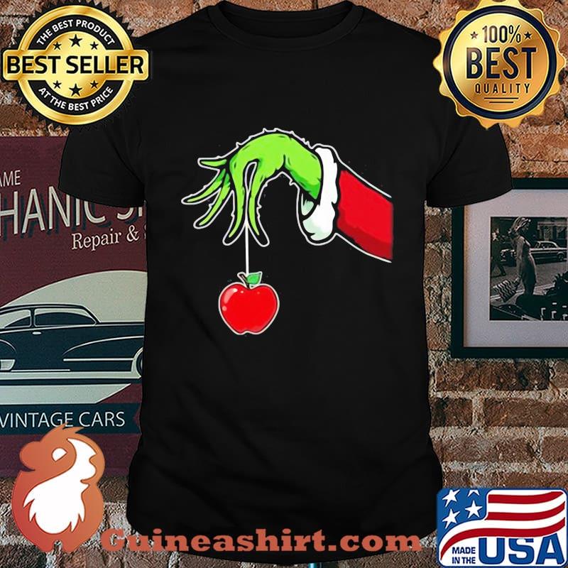 Merry christmas grinch apple shirt
