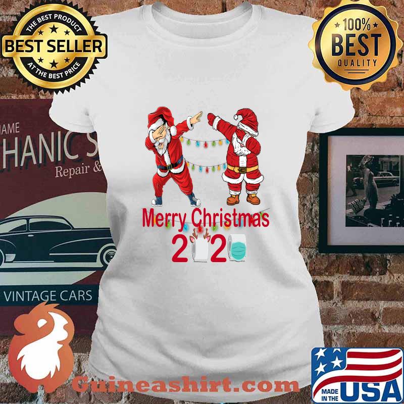 Merry Christmas Toilet Paper 2020 Dabbing Santa Claus Shirt Ladies tee