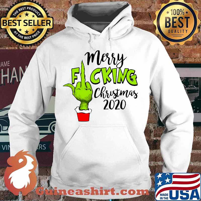 Merry fucking christmas santa g rinch middle finger hand 2020 s Hoodie