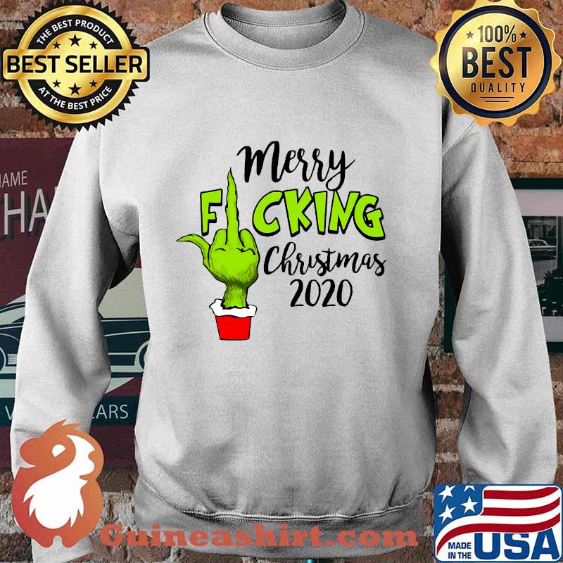 Merry fucking christmas santa g rinch middle finger hand 2020 s Sweater