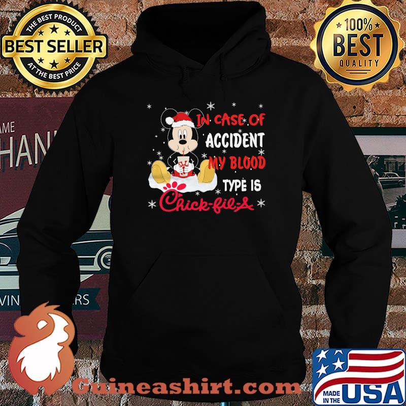 Mickey mouse in case of accident my blood type is chick-fil-a s Hoodie