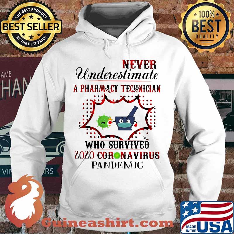 Never underestimate a pharmacy technician who survived 2020 coronavirus pandemic mask s Hoodie