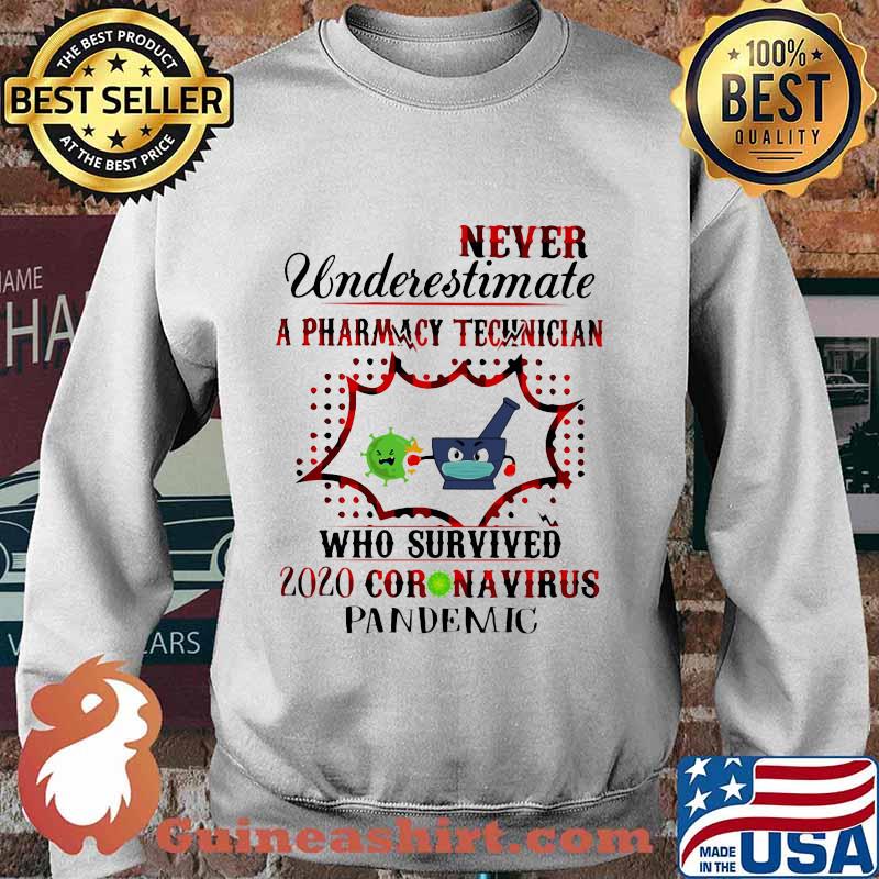 Never underestimate a pharmacy technician who survived 2020 coronavirus pandemic mask s Sweater