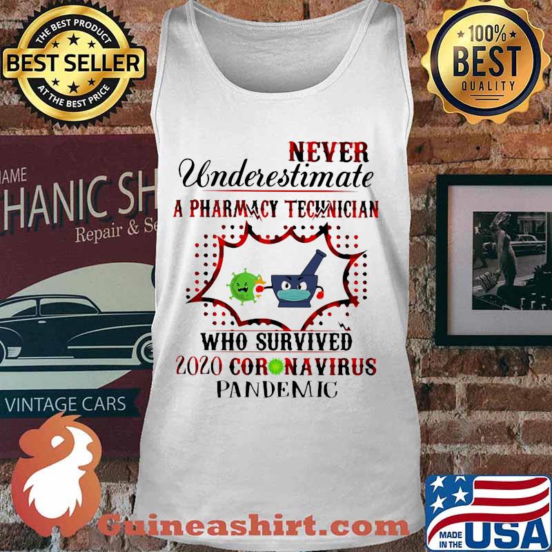 Never underestimate a pharmacy technician who survived 2020 coronavirus pandemic mask s Tank top