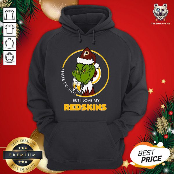 Nice I Hate People But I Love My Washington Redskins Grinch Shirt - Image 5