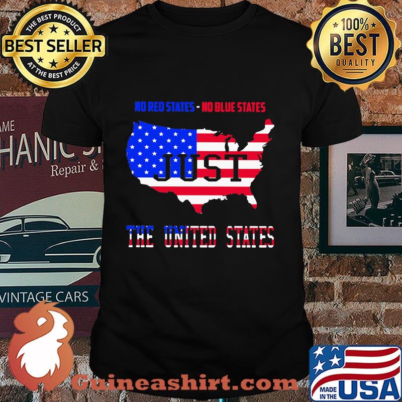 No red states no blue states just the united states american map shirt