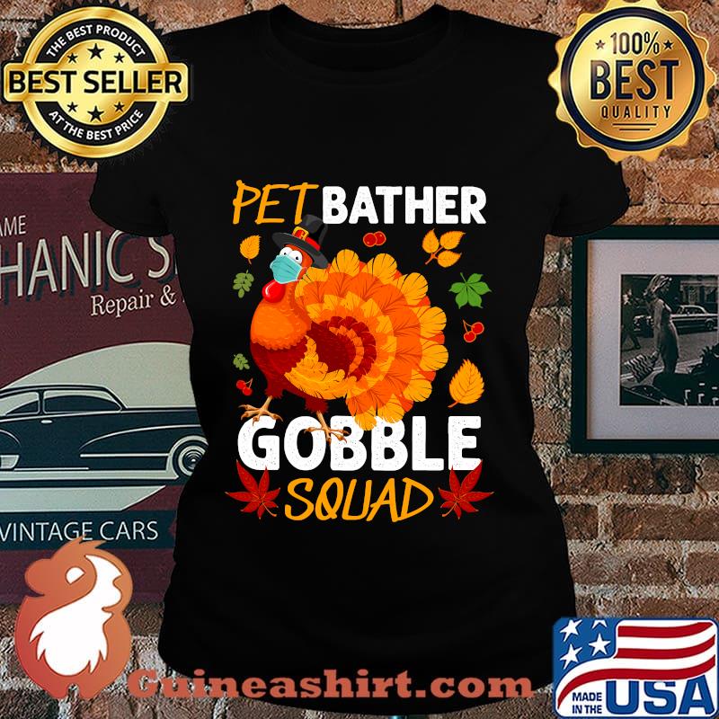 Official Bakery Chef Gobble Squad Turkey Face Mask Thanksgiving Funny Shirt Laides tee