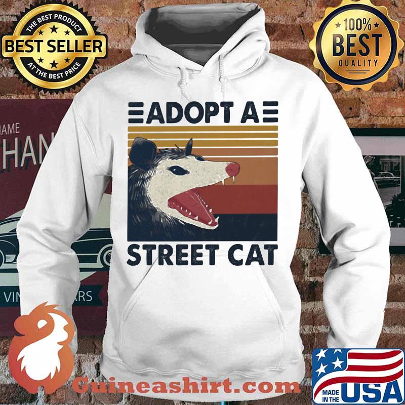 Opossum Adopta Street Cat Vintage Retro Shirt Hoodie