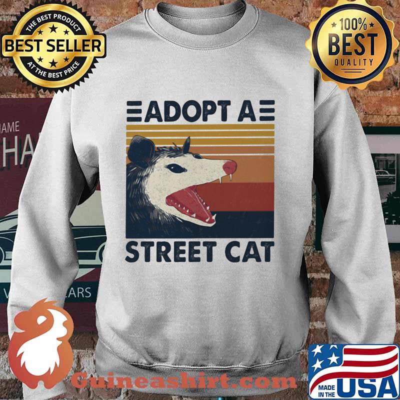 Opossum Adopta Street Cat Vintage Retro Shirt Sweater