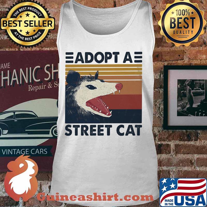Opossum Adopta Street Cat Vintage Retro Shirt Tank top