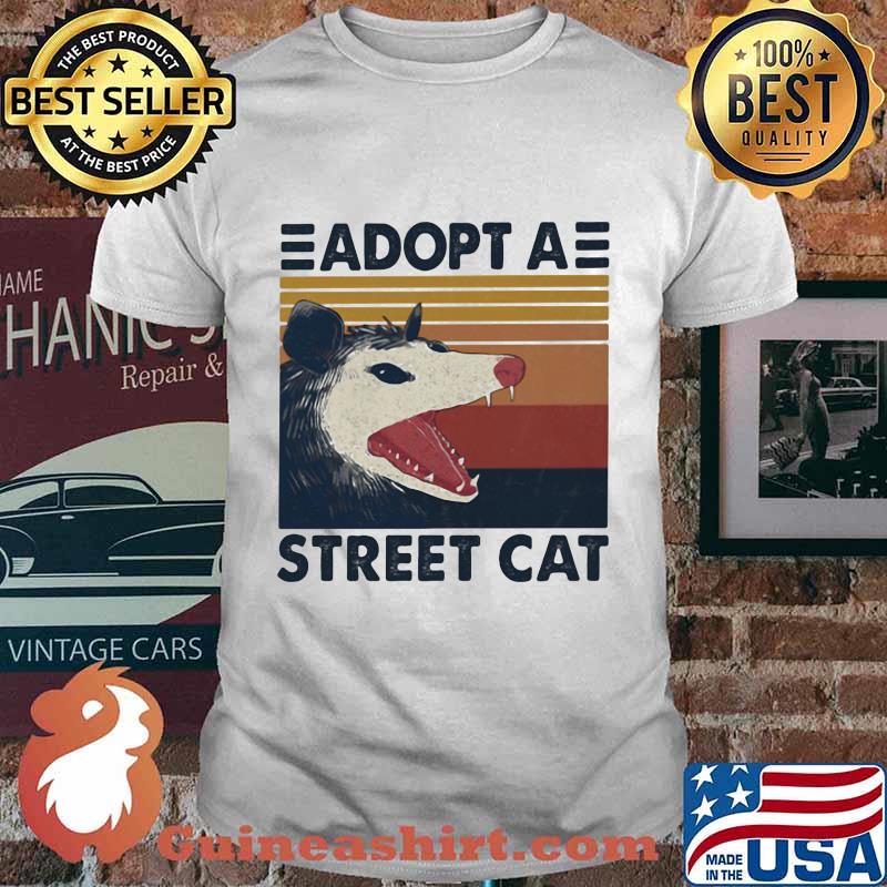 Opossum Adopta Street Cat Vintage Retro Shirt