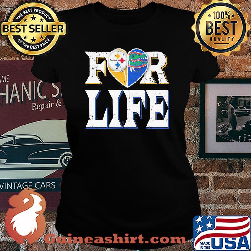 Pittsburgh steelers and florida gators for life s Laides tee