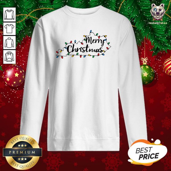Premium Kentucky Merry Christmas Light Shirt - Image 4