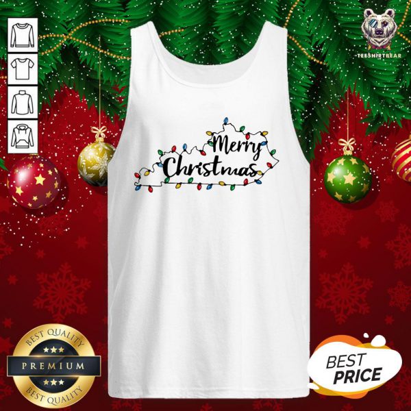 Premium Kentucky Merry Christmas Light Shirt - Image 3