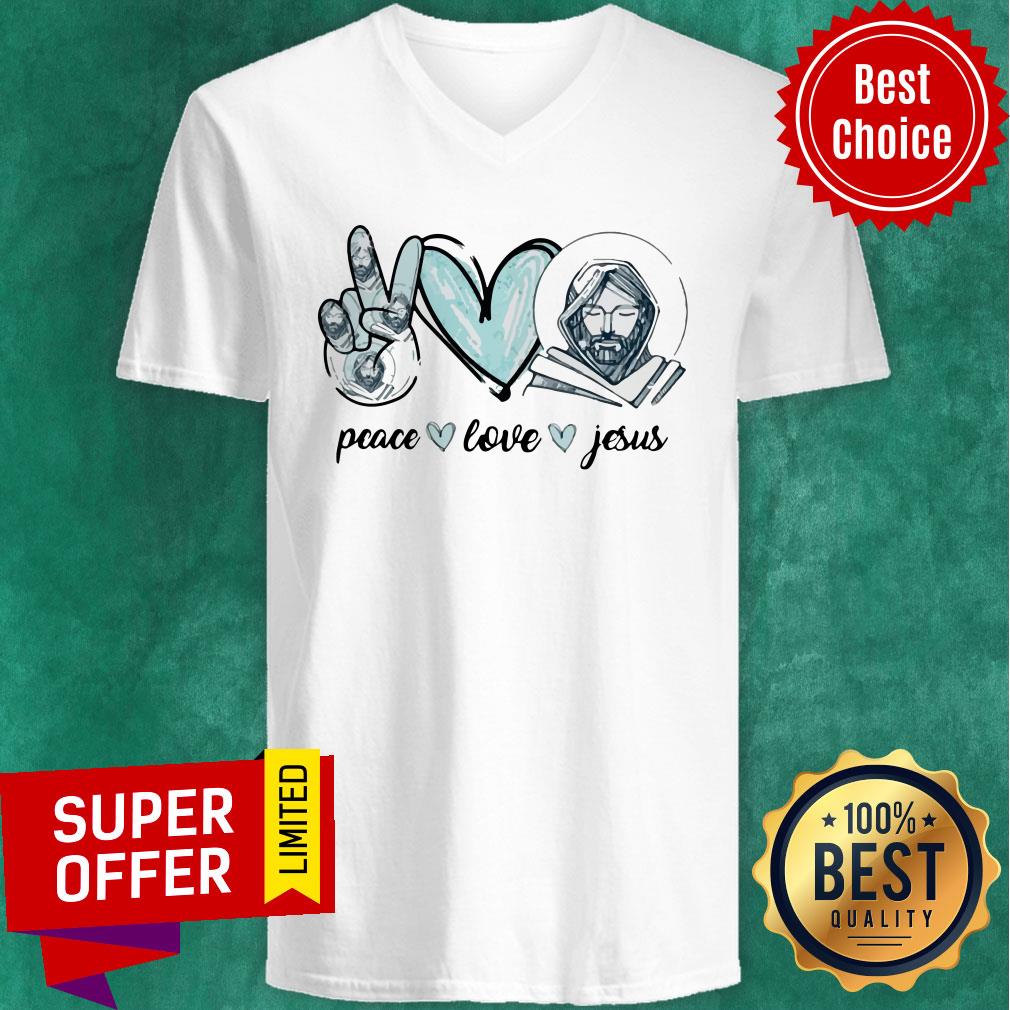 Premium Peace Love Jesus Shirt - Image 4