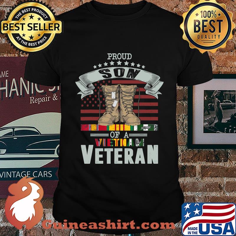 Proud Son Of A Viet Nam Veteran American Flag Shirt