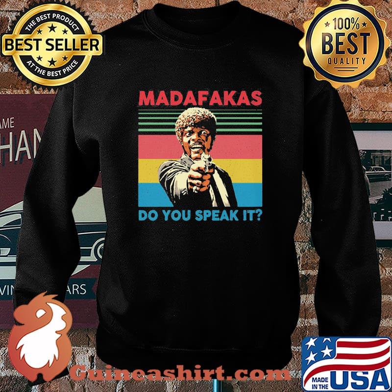 Pulp fiction madafakas do you speak it vintage retro s Sweater