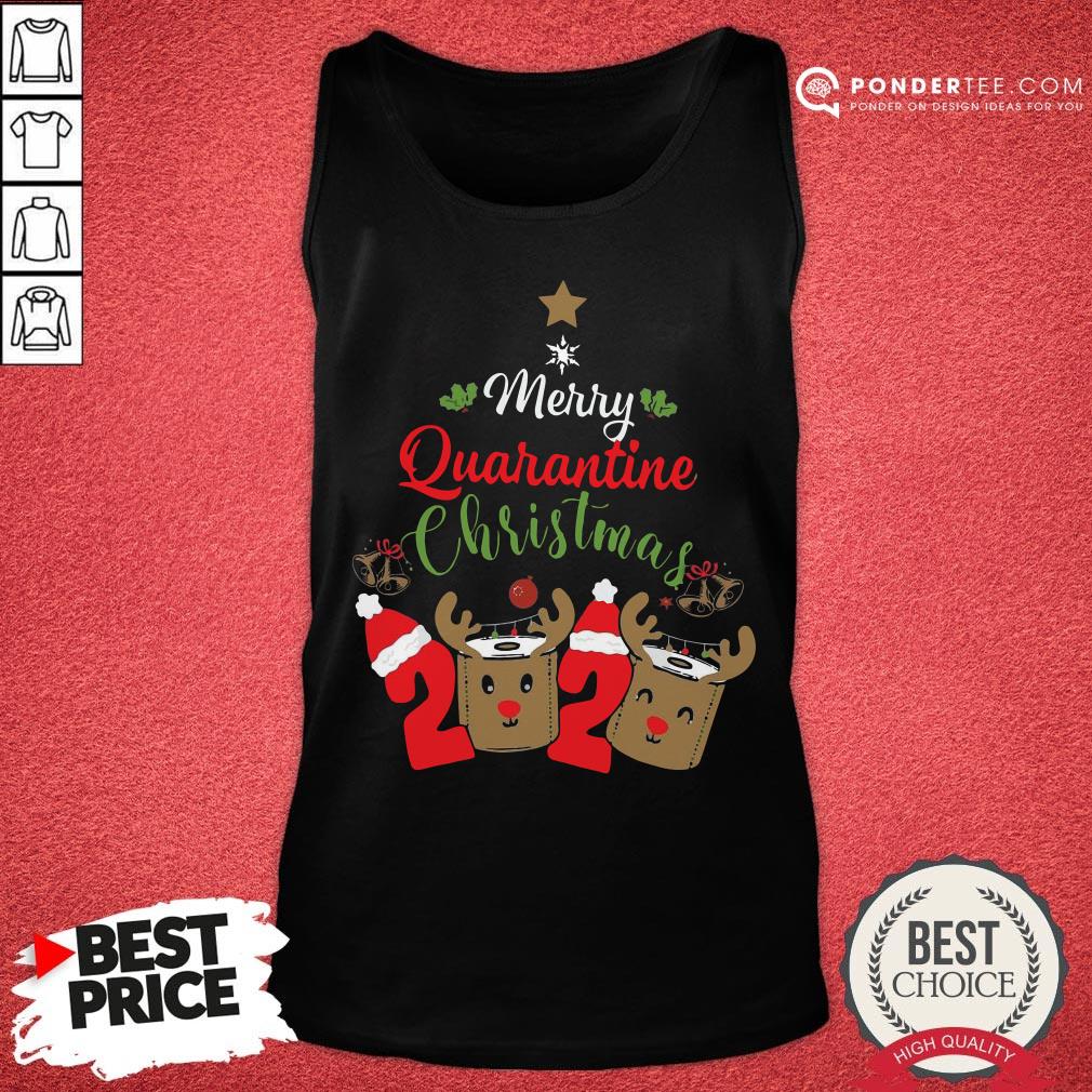 Hot Merry Quarantine Christmas 2020 Toilet Paper Reindeer Shirt - Image 2