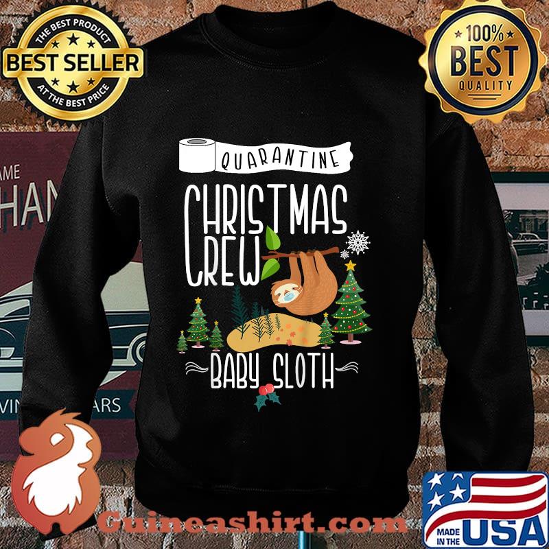 Quarantine christmas crew 2020 baby sloth matching family s Sweater