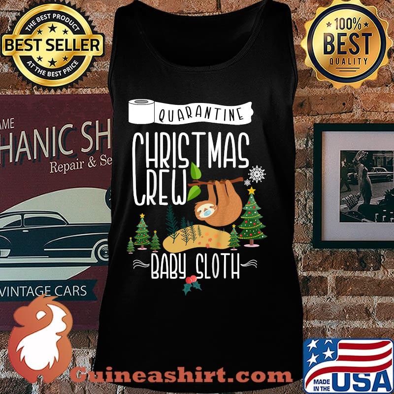 Quarantine christmas crew 2020 baby sloth matching family s Tank top