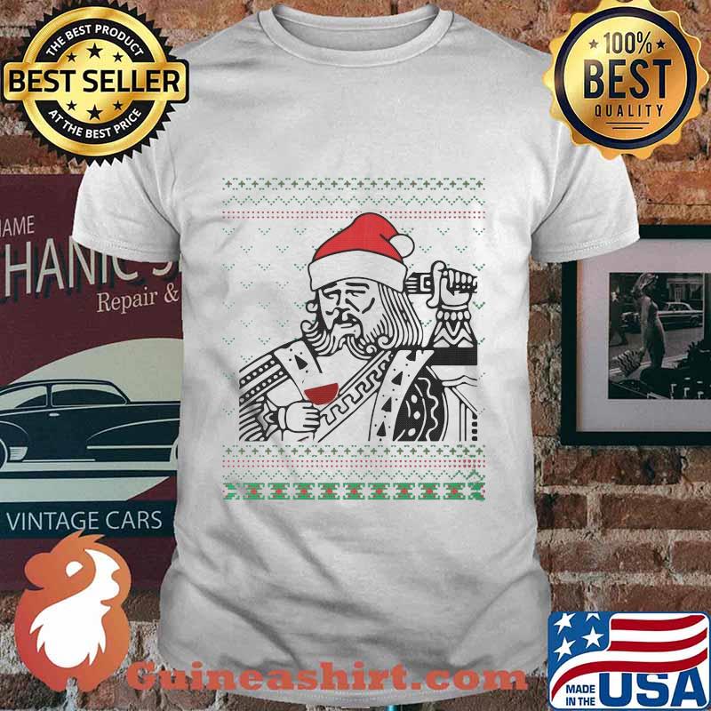 Santa claus a card ugly christmas shirt