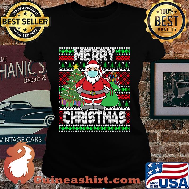 Santa claus wearing mask christmas 2020 s Laides tee