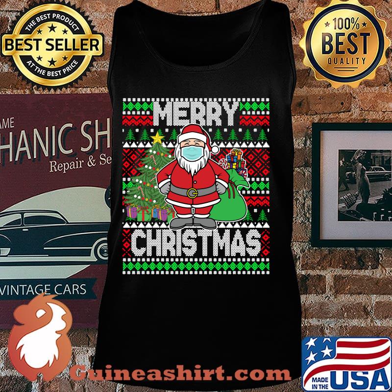 Santa claus wearing mask christmas 2020 s Tank top