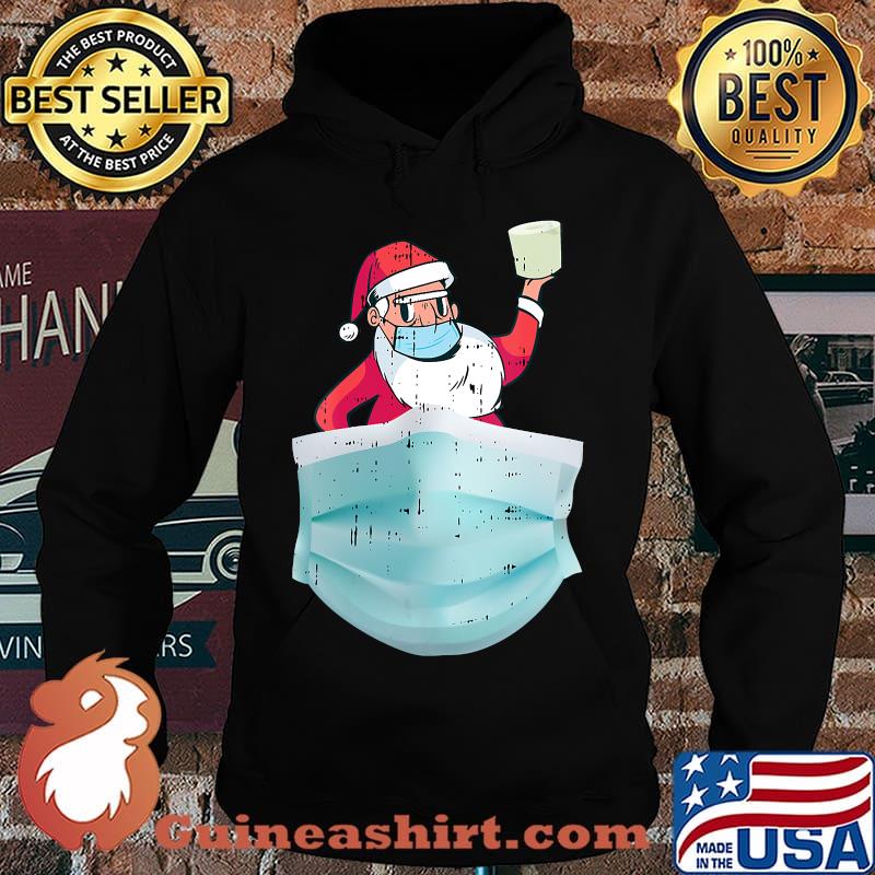 Santa Quarantine Wear Face Mask Toilet Paper Christmas Shirt Hoodie