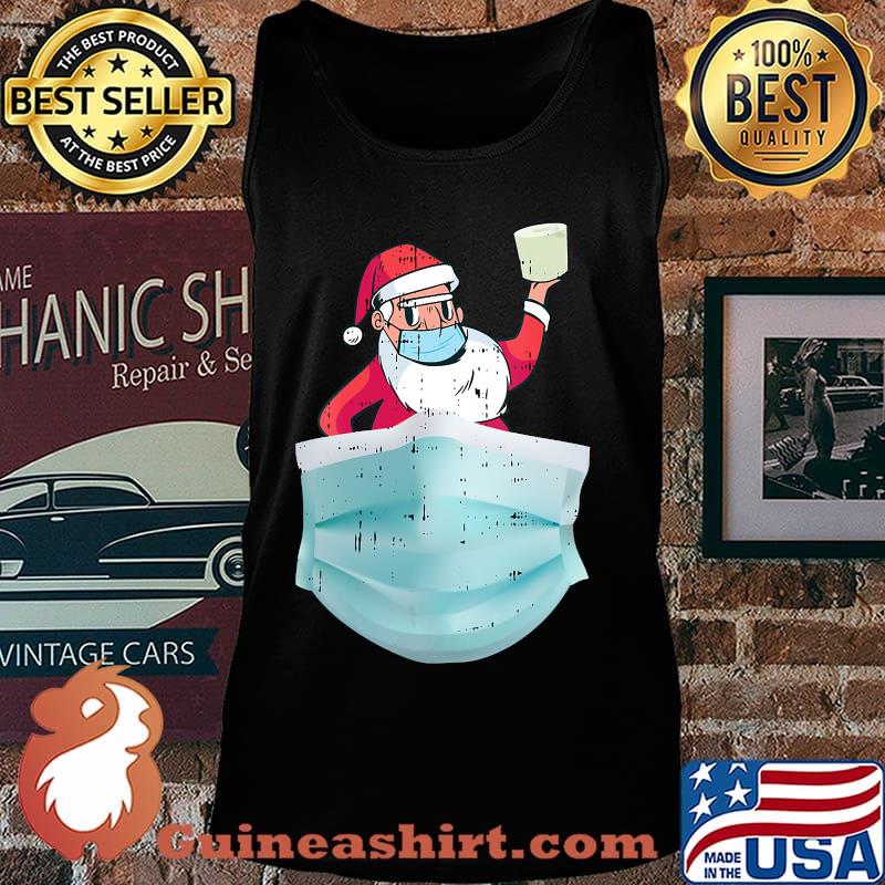 Santa Quarantine Wear Face Mask Toilet Paper Christmas Shirt Tank top