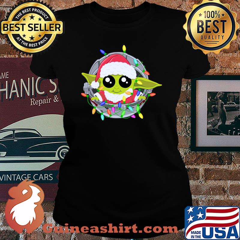 Santa Wearing Lights Long Sleeve T-Shirt Laides tee