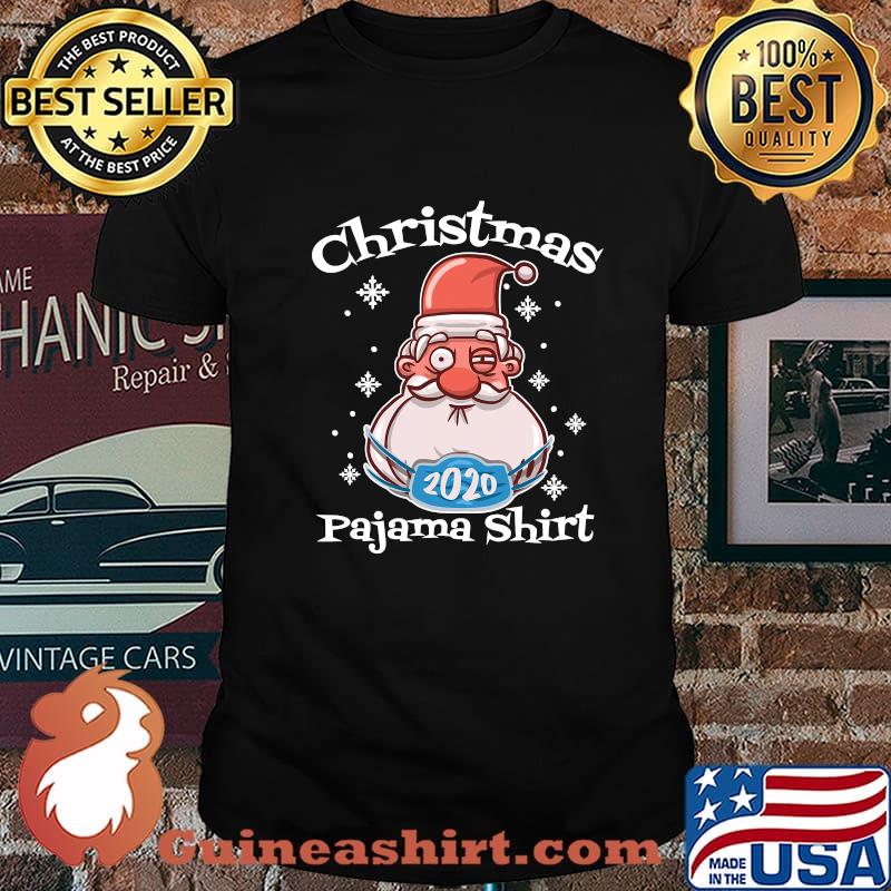 Santa With Beard Wear Mask Christmas 2020 Family Pajamas Xmas Shirt