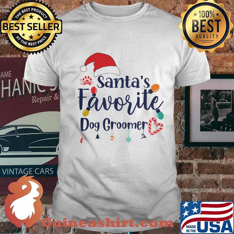 Santa’s Favorite Dog Groomer Merry Christmas Shirt