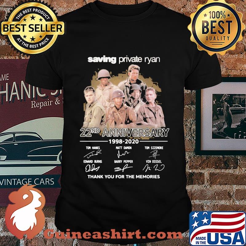 Saving private ryan 22nd anniversary 1998 2020 thank you for the memories signatures shirt