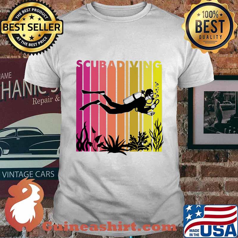Scuba diving vintage retro shirt