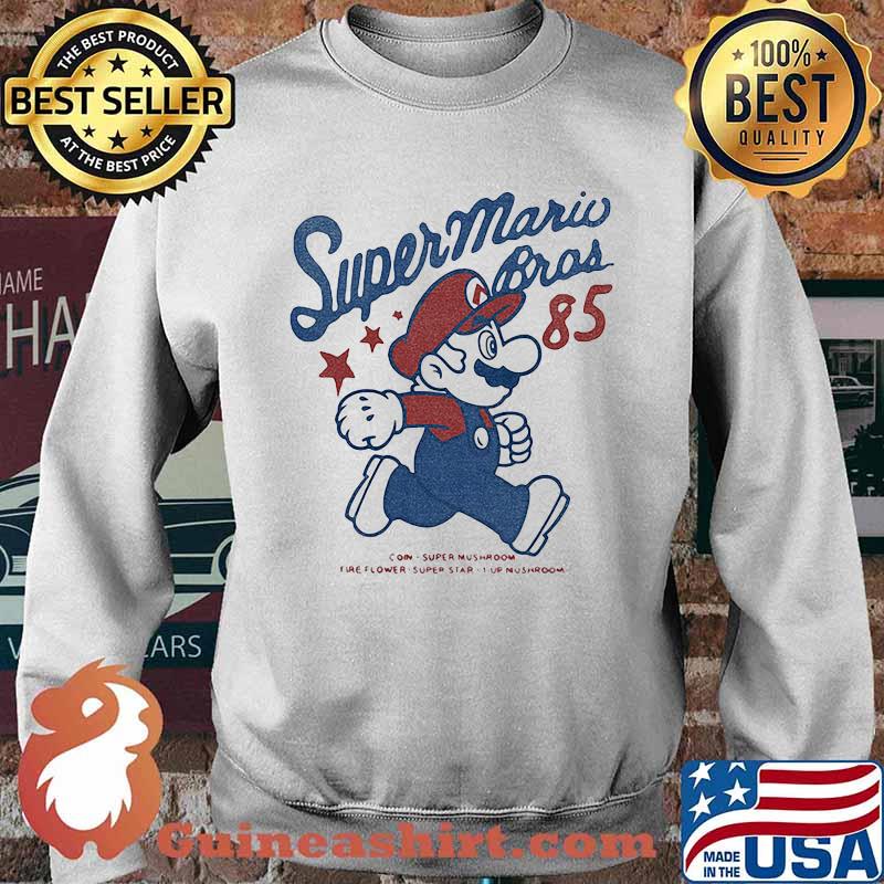 Super mario bros 1985 coin super mushroom fire flower super star up s Sweater