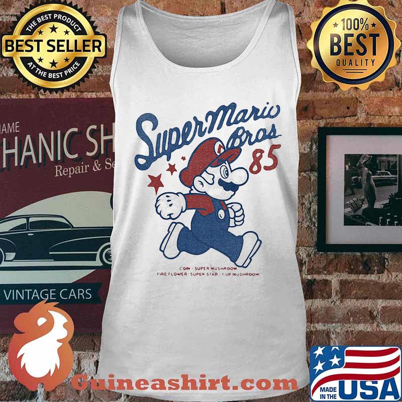Super mario bros 1985 coin super mushroom fire flower super star up s Tank top