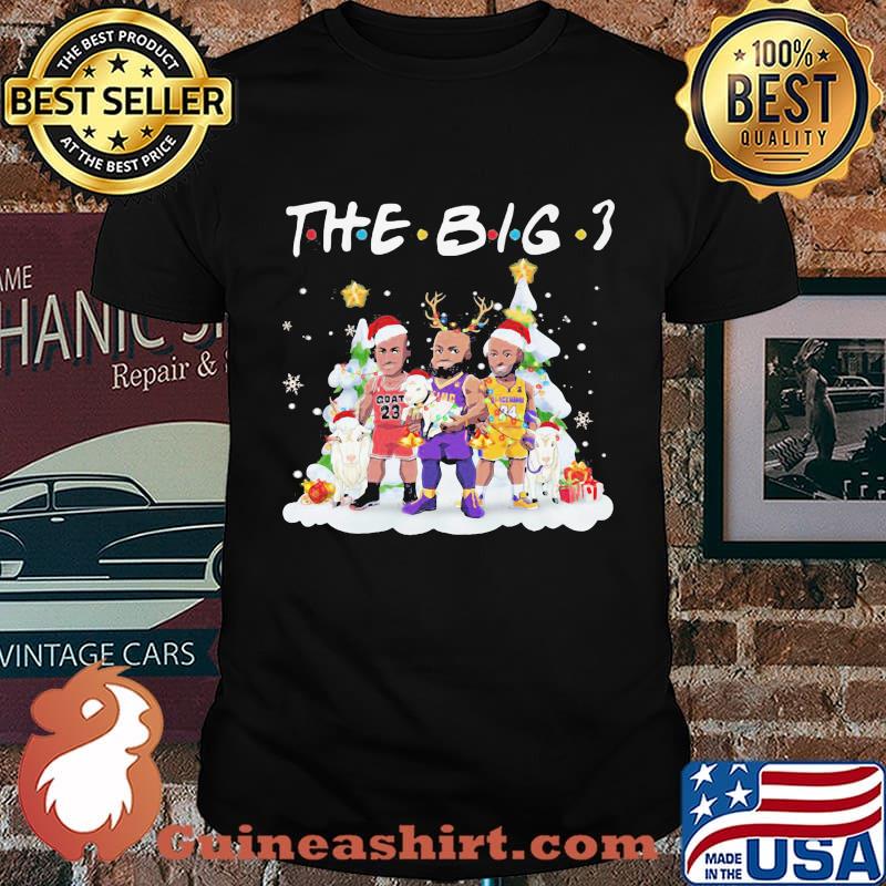 The Big 3 Man Football Wear Hat Santa Xmas Shirt