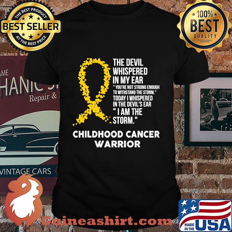 The Devil Childhood Cancer Awareness Support Ribbon Shirt