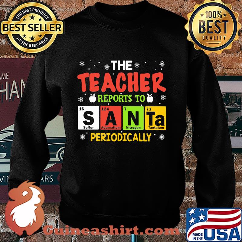 The teacher reports to santa periodically santa s Sweater