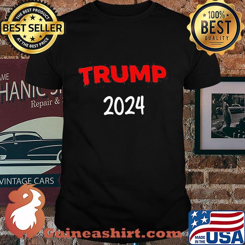 Trump 2024 Red White Word Art Election Shirt