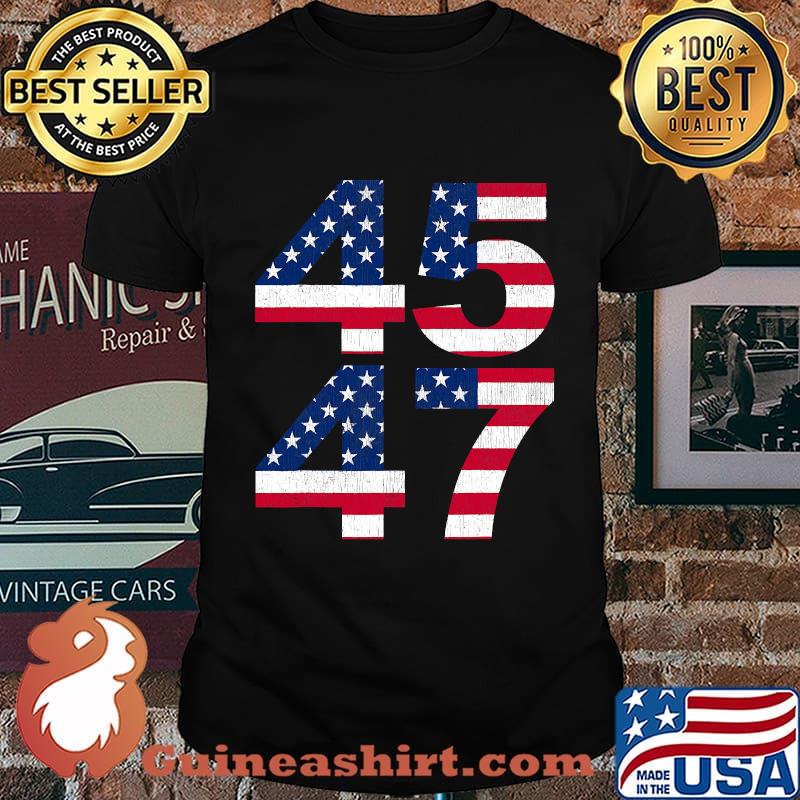 Trump 45 47 2024 president vintage american flag shirt