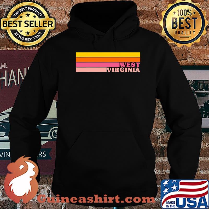 West Virginia Colorful 70s Style Retro Stripes Shirt Hoodie