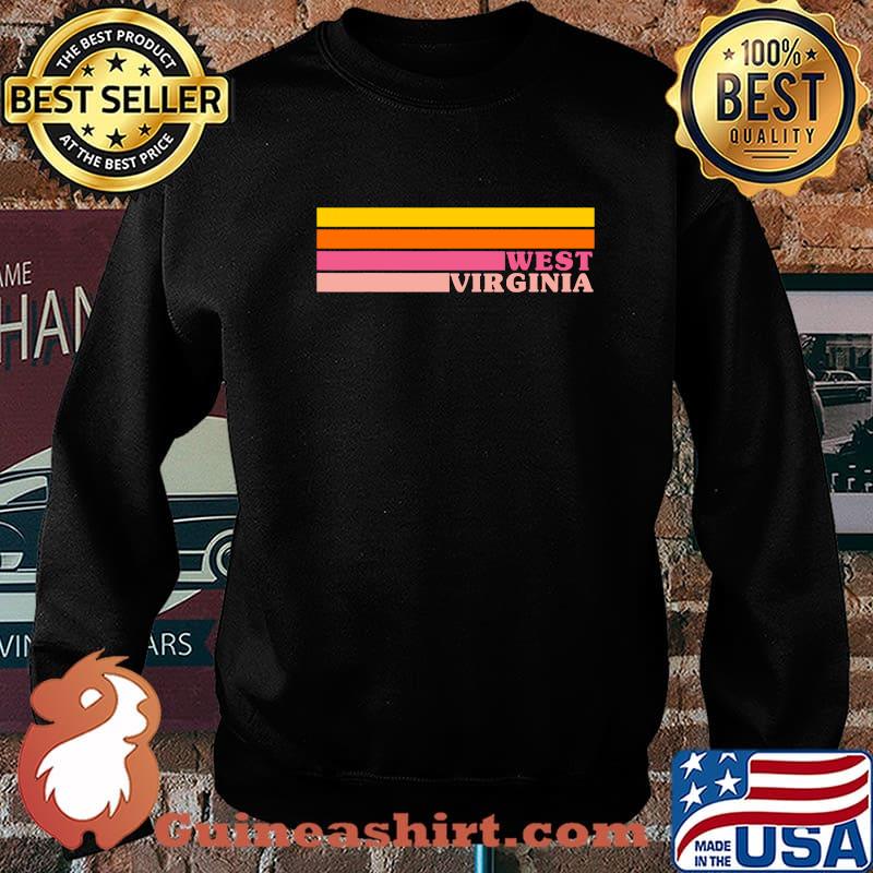 West Virginia Colorful 70s Style Retro Stripes Shirt Sweater