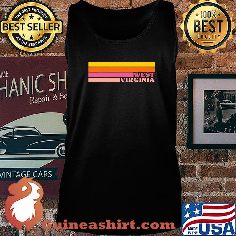West Virginia Colorful 70s Style Retro Stripes Shirt Tank top