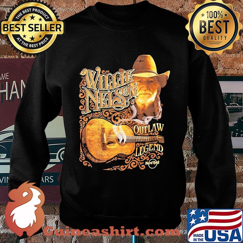 Willie nelson play guitar outlaw legend hard rock s Sweater